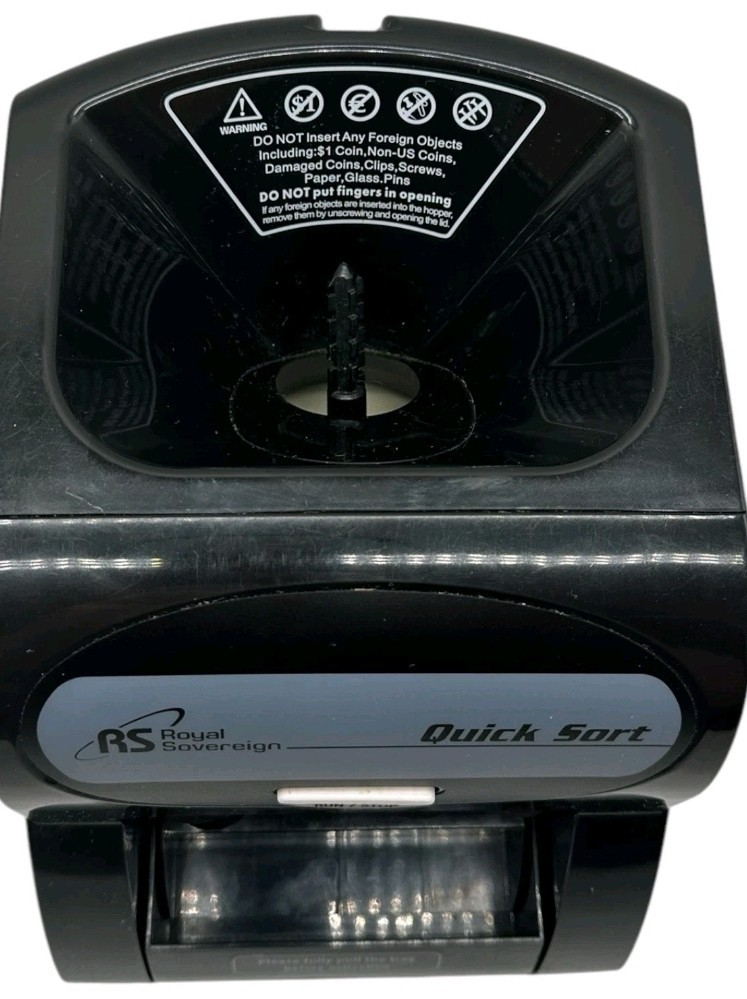 Royal Sovereign Quick Sort Counter Top Coin Sorting Machine QS-2AN
