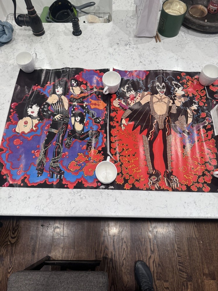 78 KISS Aucoin Mural Art Puzzle Posters Simmons Stanley Criss Frehley Rock Ready