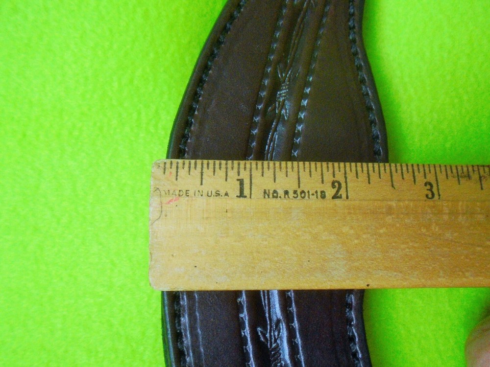 New High QUALITY Doubled & Stitched BARBWIRE Tooled Leather SLOBBER STRAPS~LINED