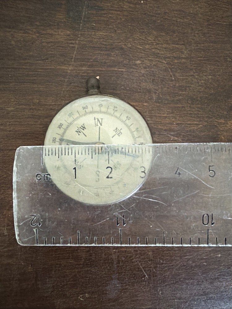 Vintage Brass Pocket Compass Small Navigation Maritime Camping Tool