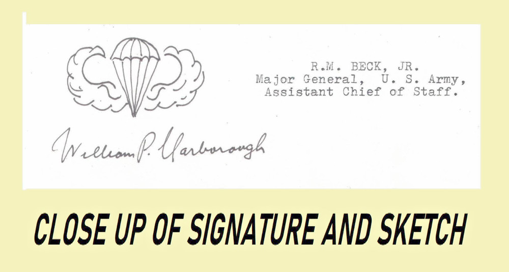 1939 Document for Developing Paratroop Forces- signed by Gen. WILLIAM YARBOROUGH