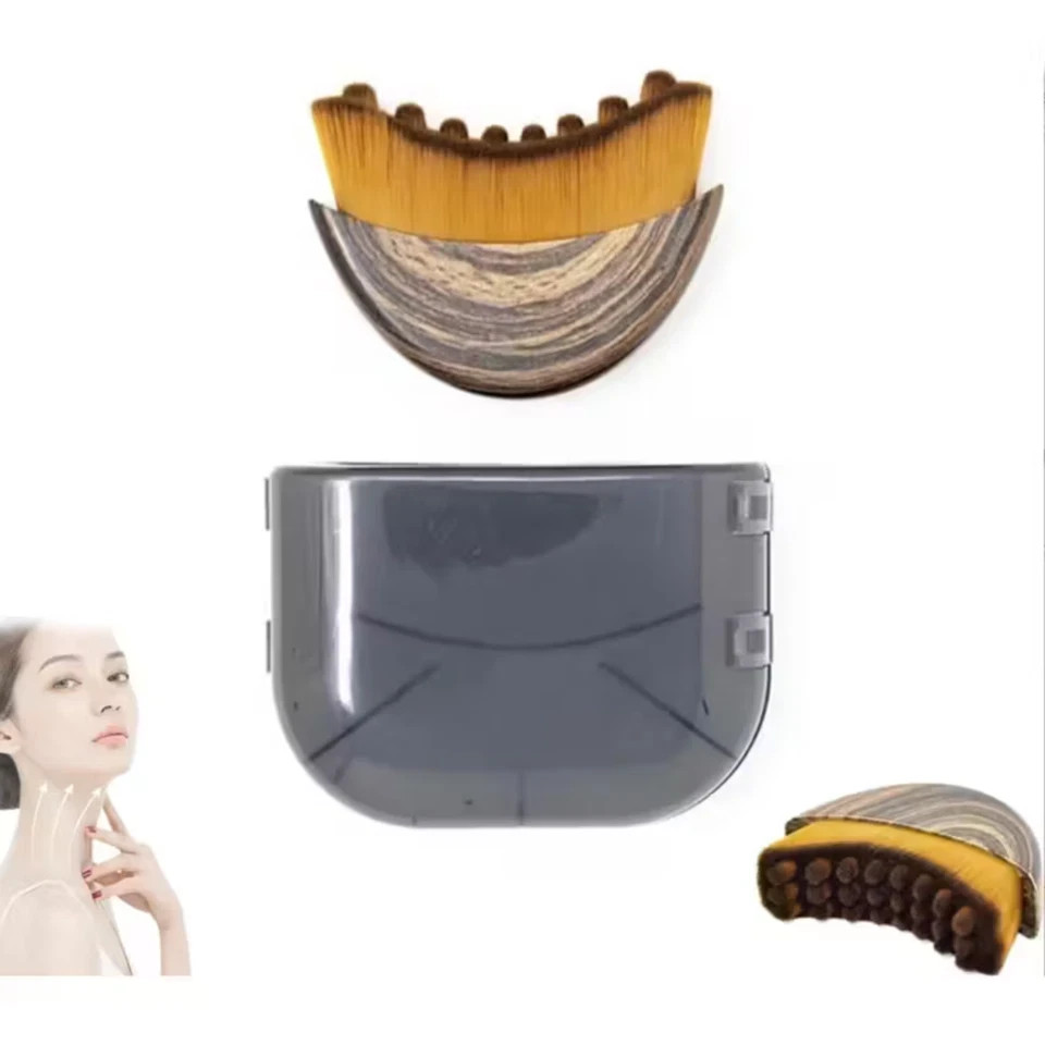 Buy 1 Get 1 Free Lymphatic Contour Face Brush & Gua Sha Pack of 2 Massage Tool
