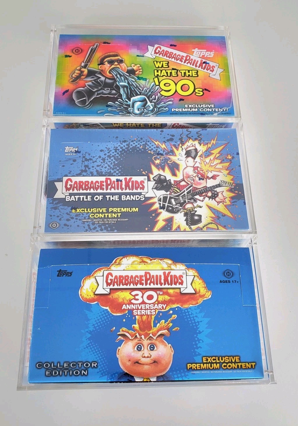 USED Garbage Pail Kids Acrylic Display Case Fits Collector Hobby Box Small Chip