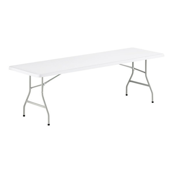 Lancaster Table & Seating 30" x 96" Heavy-Duty Granite Plastic Folding Table