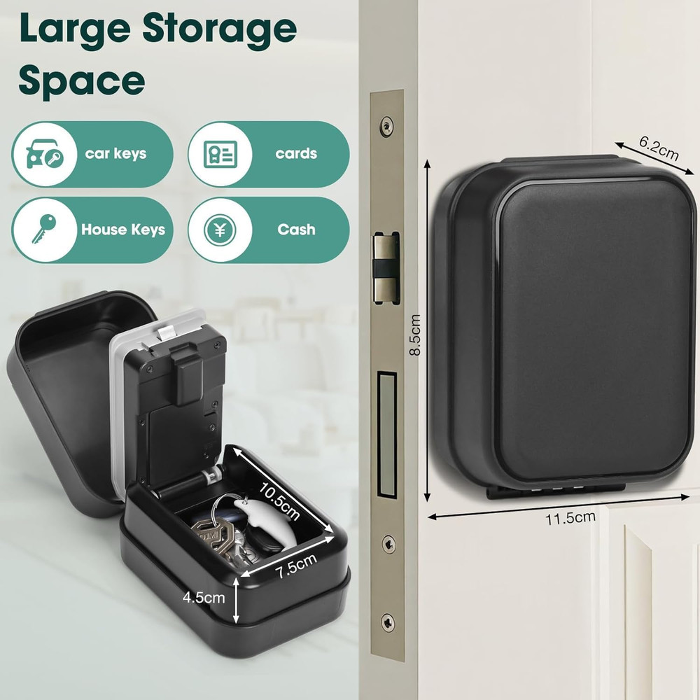 Bluetooth Smart Key Lock Box with Tuya App & PIN Code for Airbnb & Offices