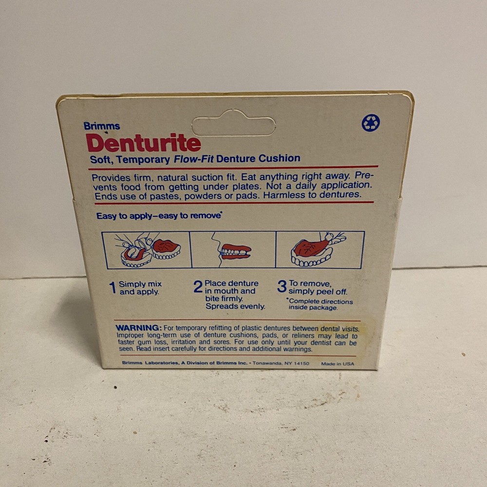 Vintage Denturite Soft Temporary Flow Fit Denture Cushions - TWO APPLICATION