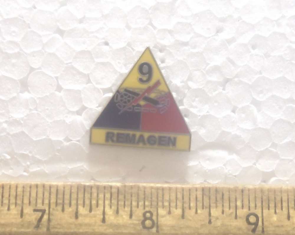 US Army - 9th Armored Division - Remagen Pin