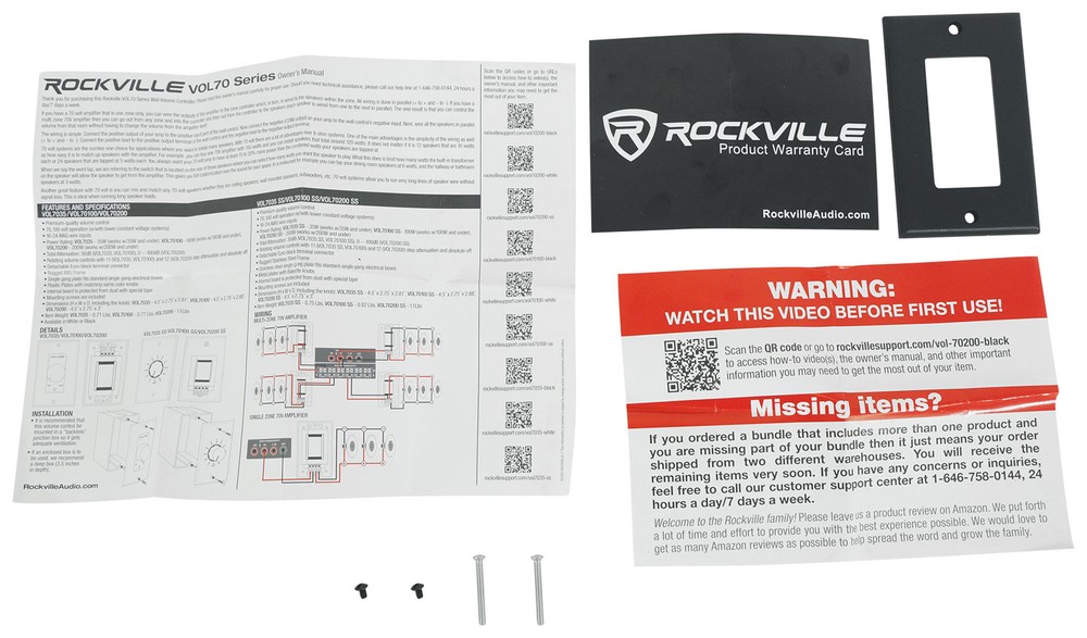 3 Rockville VOL70200 Black 200w 70v Wall Volume Controls Zone Controller Boxes