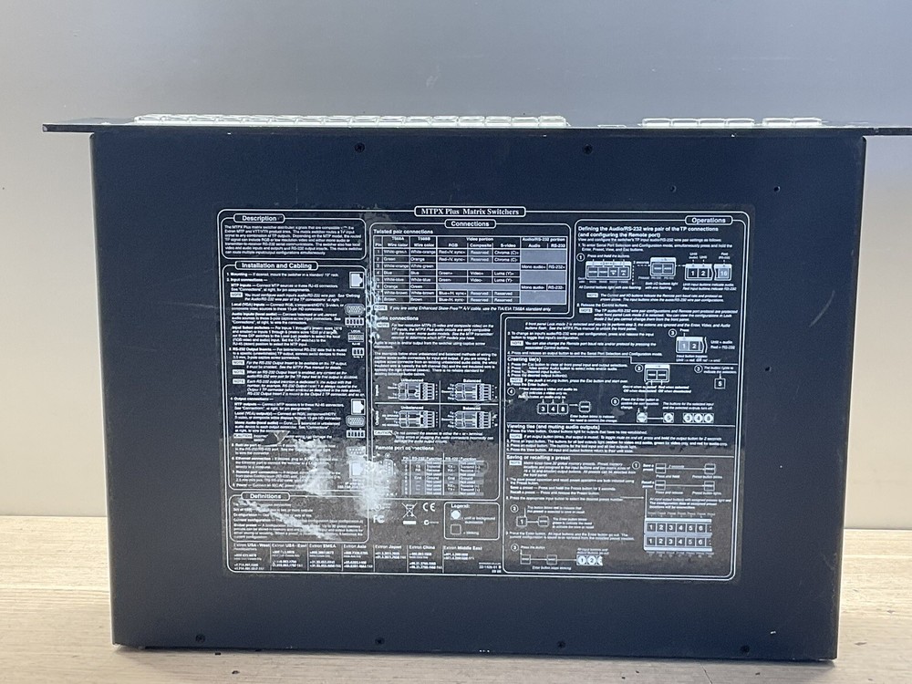 Extron MTPX PLUS SERIES / MTP Matrix Switcher/ FRA582