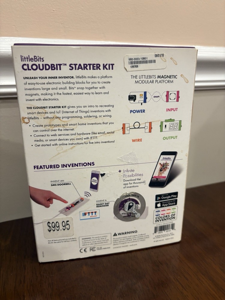 Little Bits Cloudbit Starter Kit Complete Kit LittleBits 6 Modules New Sealed