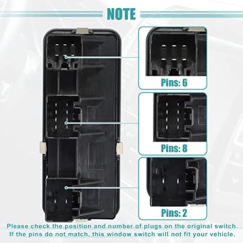 Front Left Driver Side Master Power Window Switch Fit for Land Rover LR3 -