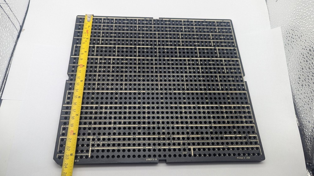 Vintage IBM 407-8-9 ACCOUNTING MACHINE Plugboard Control Panel FOR DISPLAY