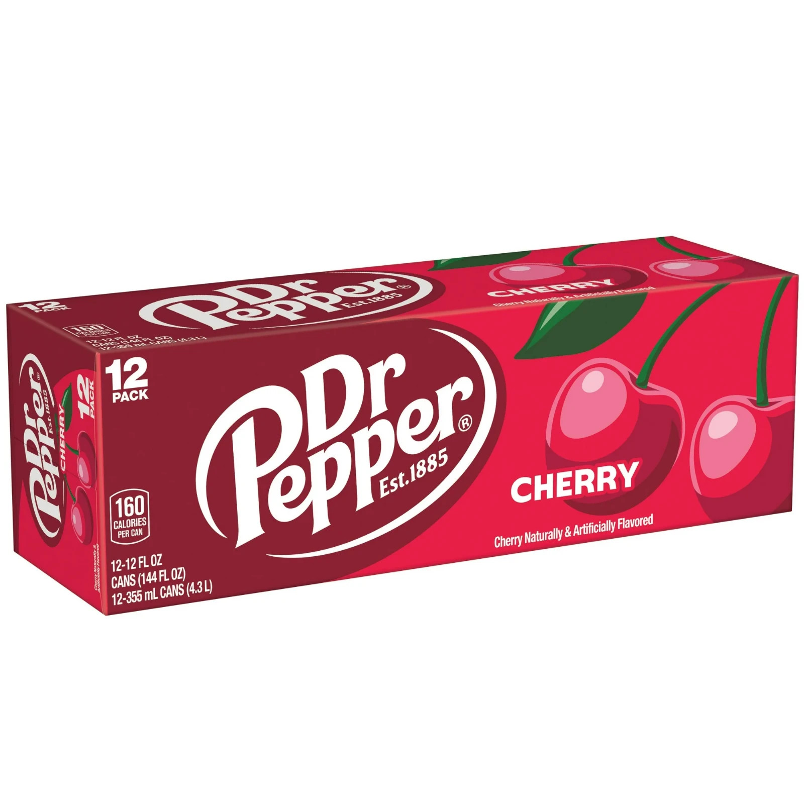 Dr Pepper Cherry Soda Pop, 12 fl oz, 12 Pack Cans FREE SHIPPING.....