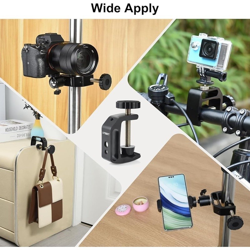 Durable Adjustable Mini C Clamp Set Woodworking Desk Table Bench Mounting New