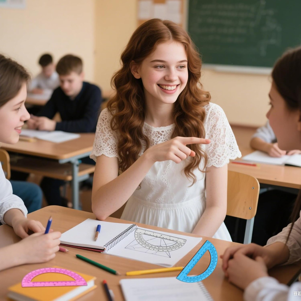 Plastic Protractor Math Protractors 180 Degrees for Geometry Classroom Student S