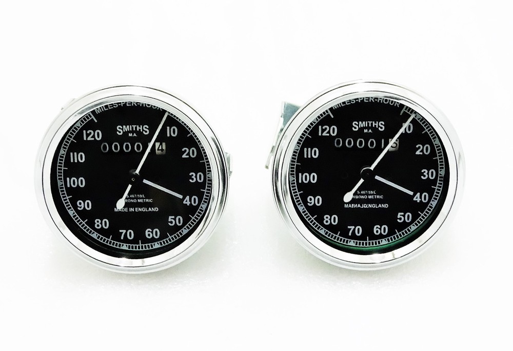 WOW!! 2 REPLICA SMITH SPEEDOMETER 0-120M/HR (code3223)