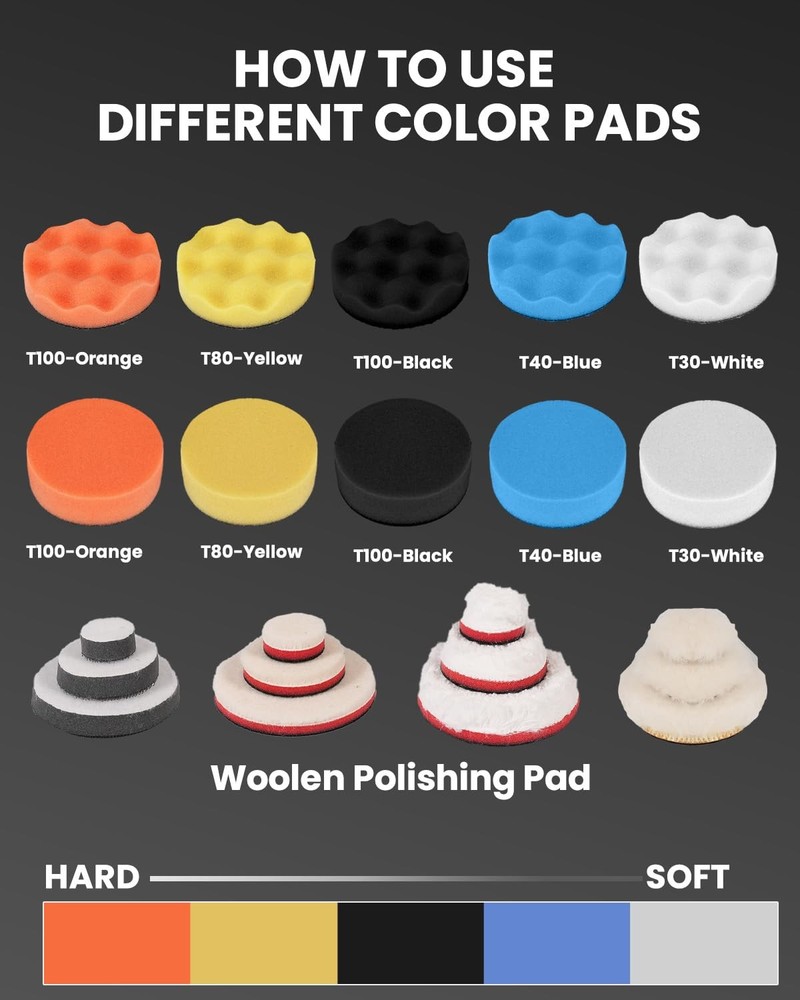 78PCS Drill Polishing Buffing Pads Kit with Buffer Polisher Attachment,...