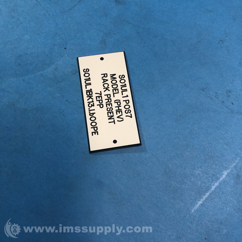 SO1UL1 POS7 7EPP Plastic Legend Plate FNIP