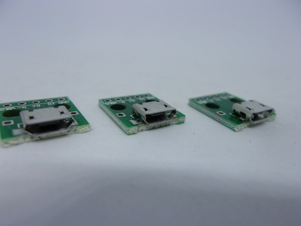 5 Pcs Pack MICRO USB to DIP Adapter 5 Pins Type B Socket PCB Prototype Board Lot