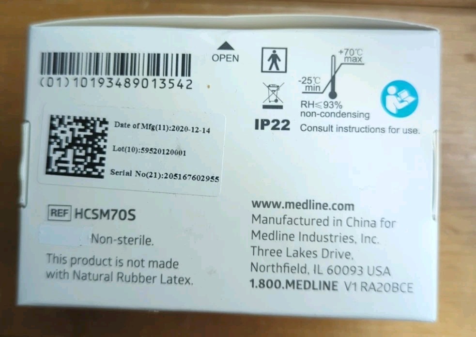Medline Soft-Touch Finger Pulse Oximeter # HSCM70S