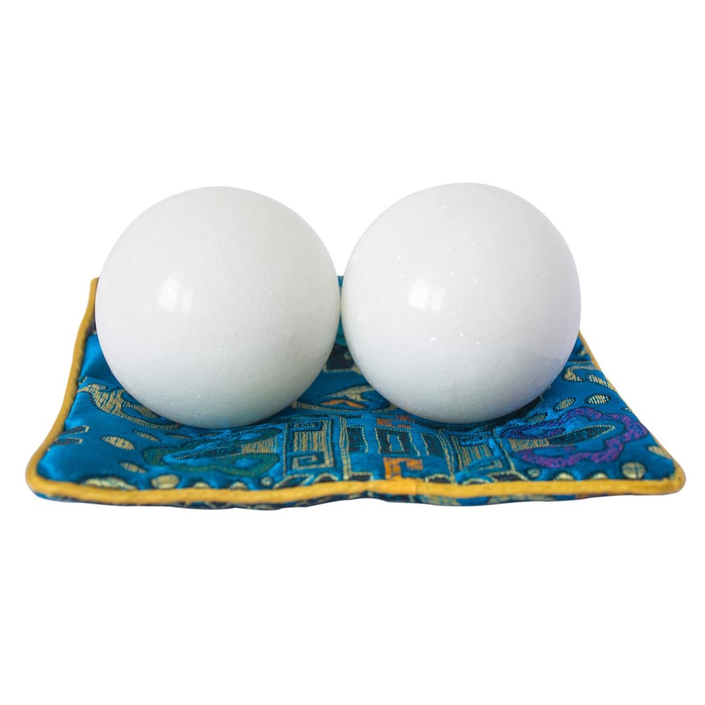 White Baoding Balls Health Exercise Stress Hand Marble 2'',