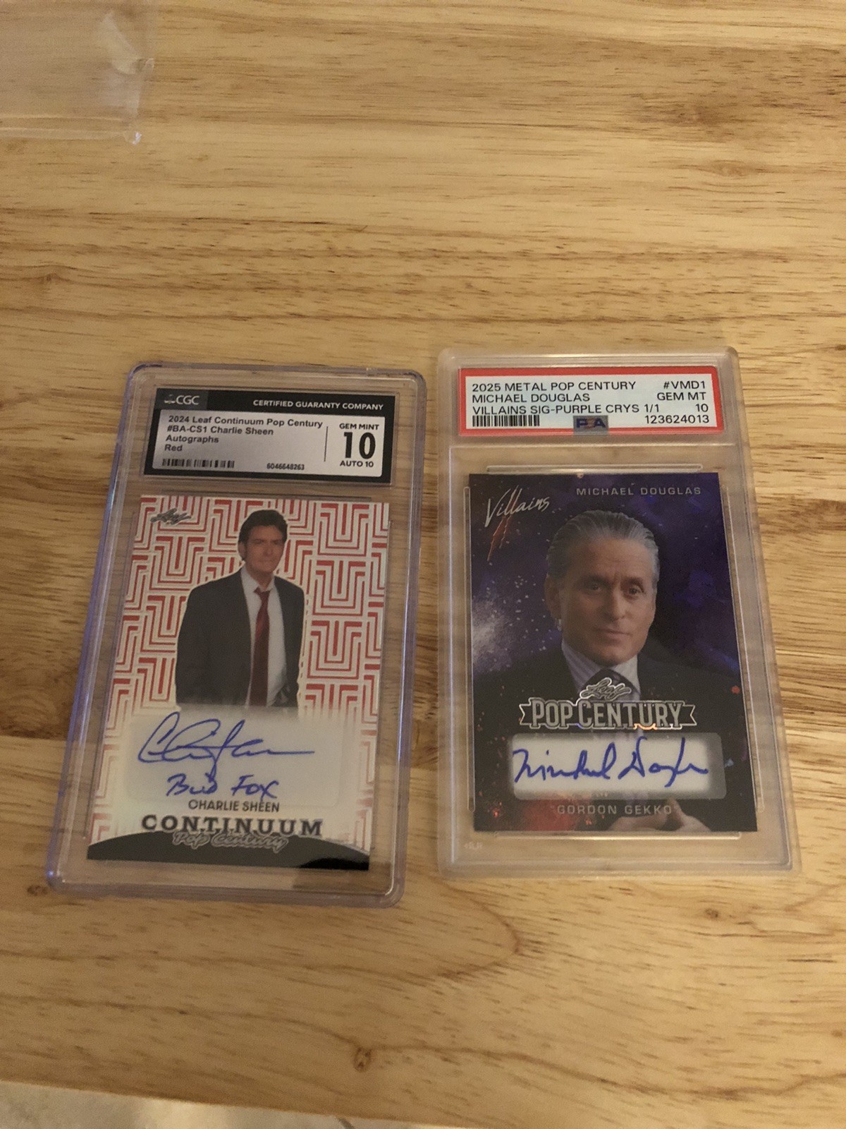 Michael Douglas Charlie Sheen Leaf Auto Wall Street Set