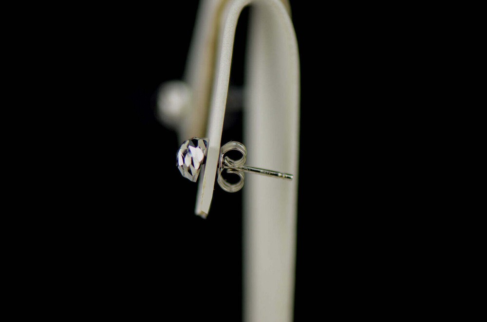 Silver ball sterling earrings 925 stud italian