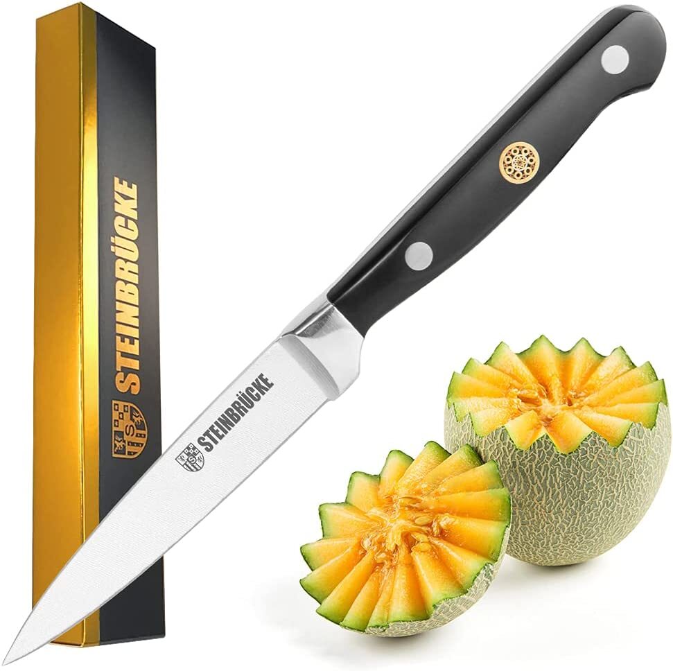 5" Stainless Steel Sharp Paring Knife Ergonomic Handle for Cutting and Peeling