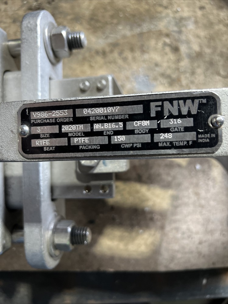 FNW 3” Knife Gate Model # 2020TM