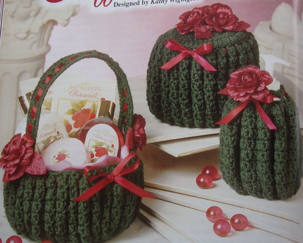 Ruffled Bath Set  (#PCC-48)  vintage  crochet  pattern