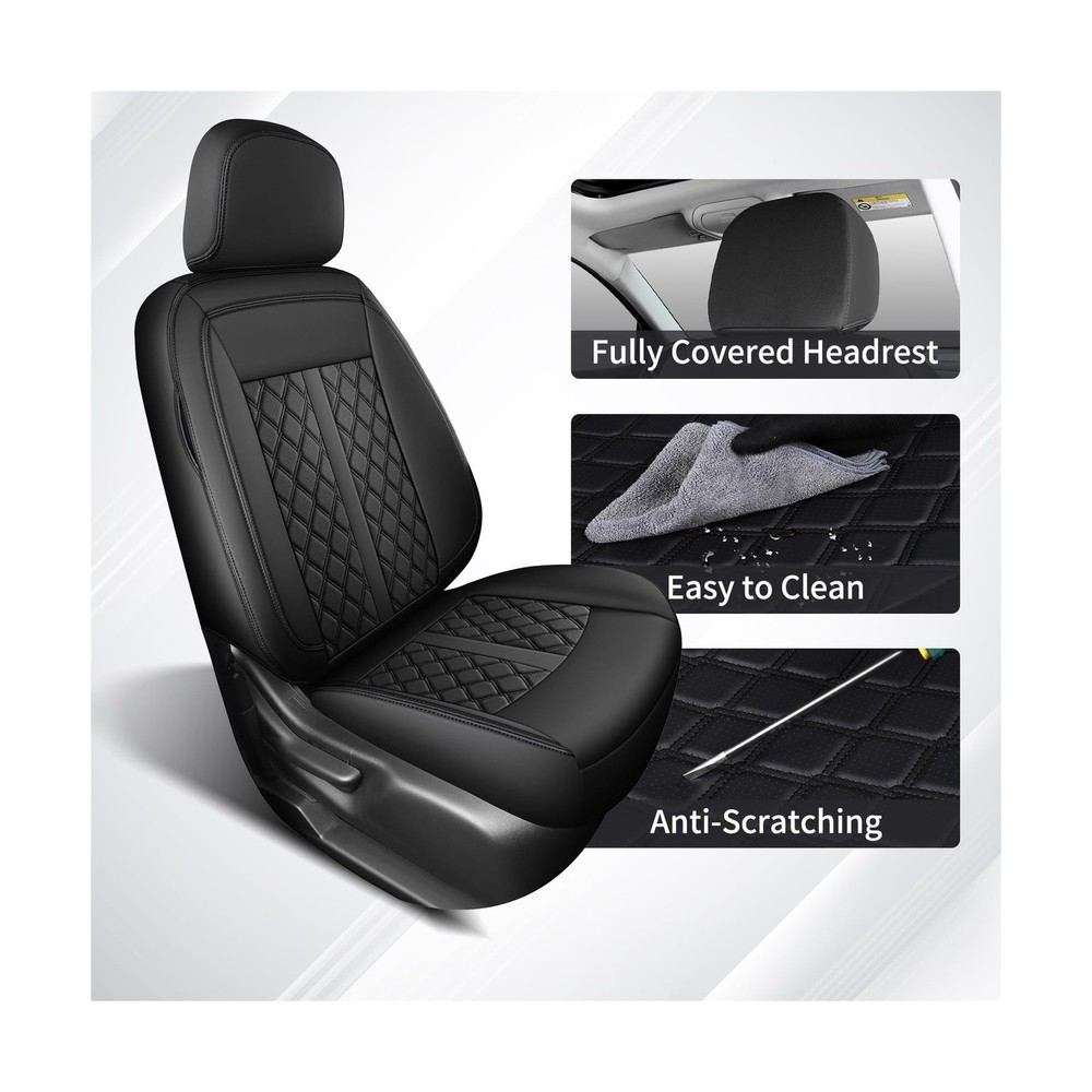 Huidasource Frontier Seat Covers Full Set, Full Coverage Leather Seat Covers ...
