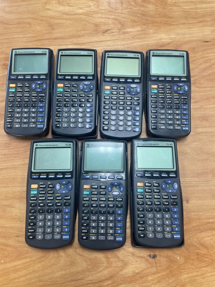 7x Texas Instruments TI-83 Black Graphing Calculator | Read Description