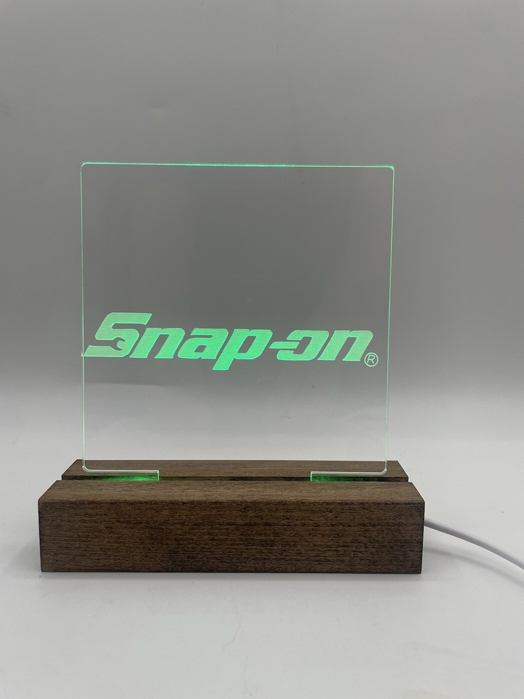 SNAP-ON TOOL BOX LOGO EMBLEM LED Sign With Base