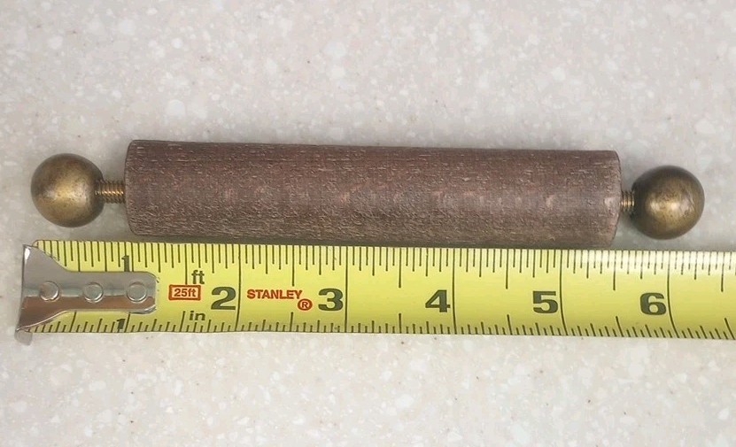 Vintage Brass & Wood Toilet Paper Holder Vintage Made In Italy Brass TP Holder