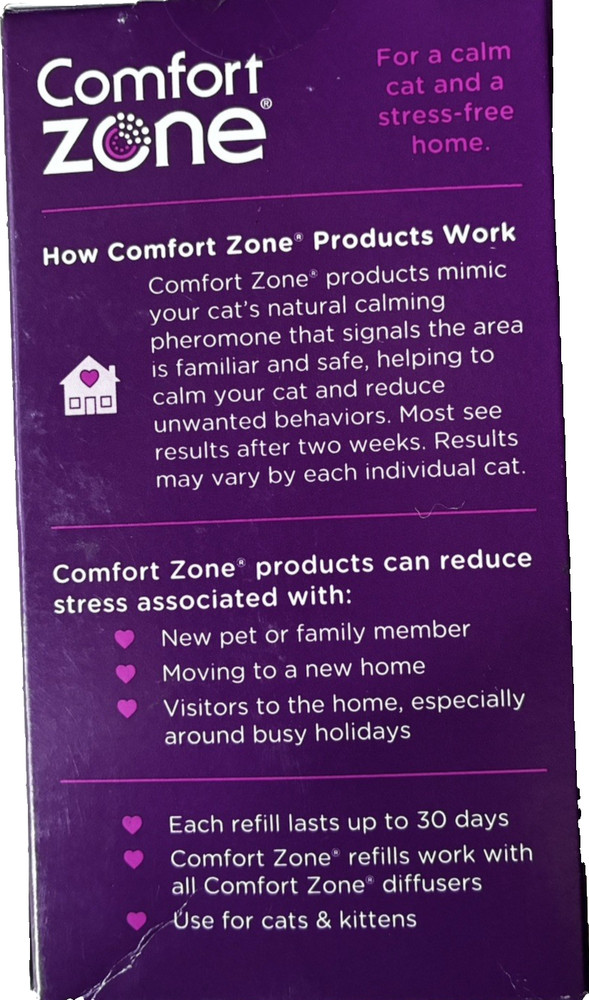 comfort zone single & multi-cat calming 1 pack refill