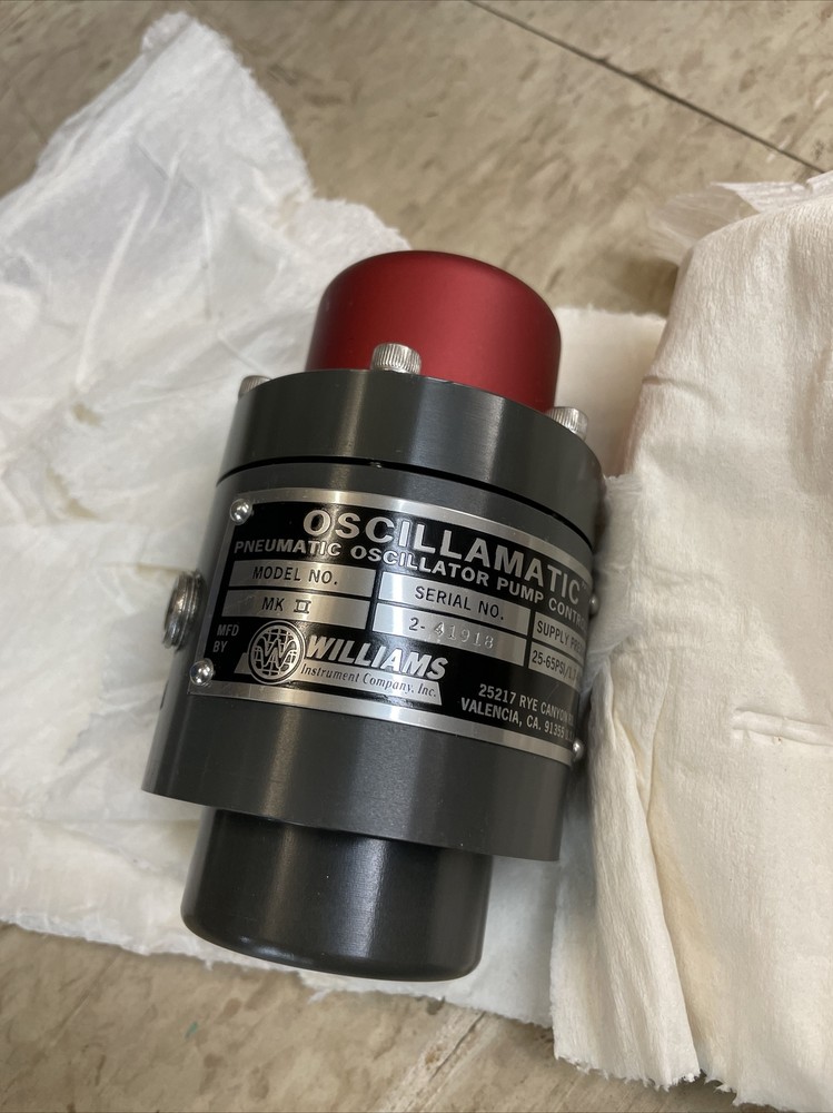 WILLIAMS MKII OSCILLAMATIC PNEUMATIC OSCILLATOR PUMP CONTROLLER MK 2 ii