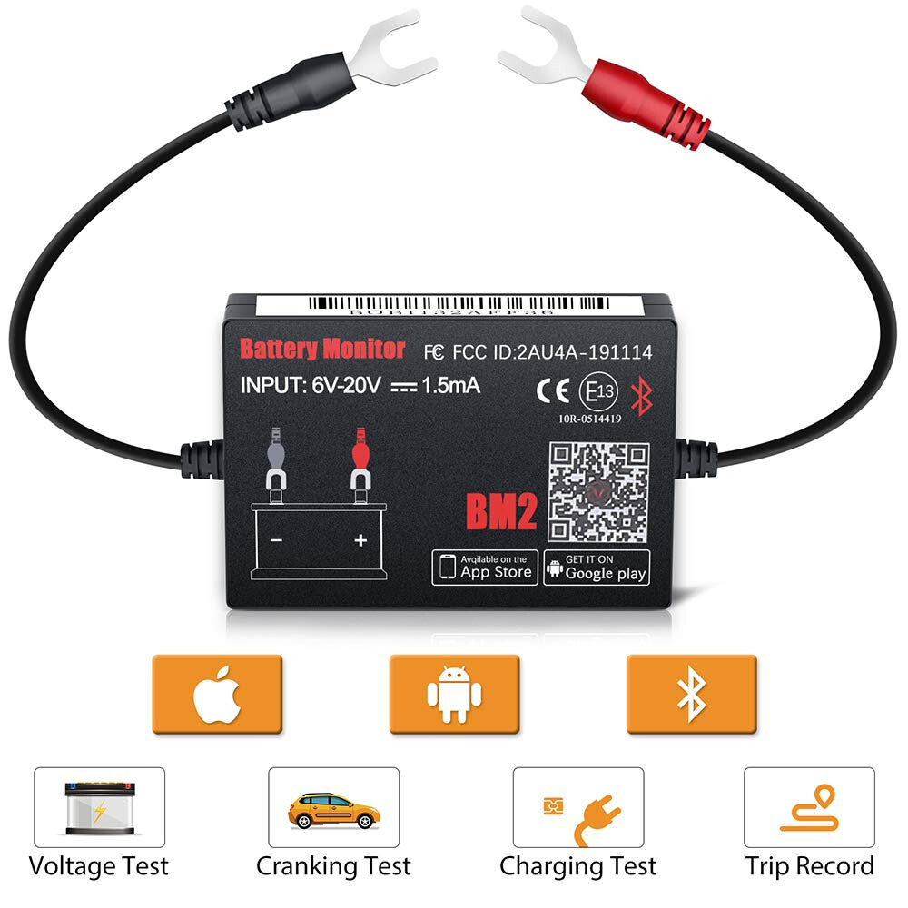 QUICKLYNKS 12V Car Battery Cranking Charging System Tester Bluetooth Diagnostic
