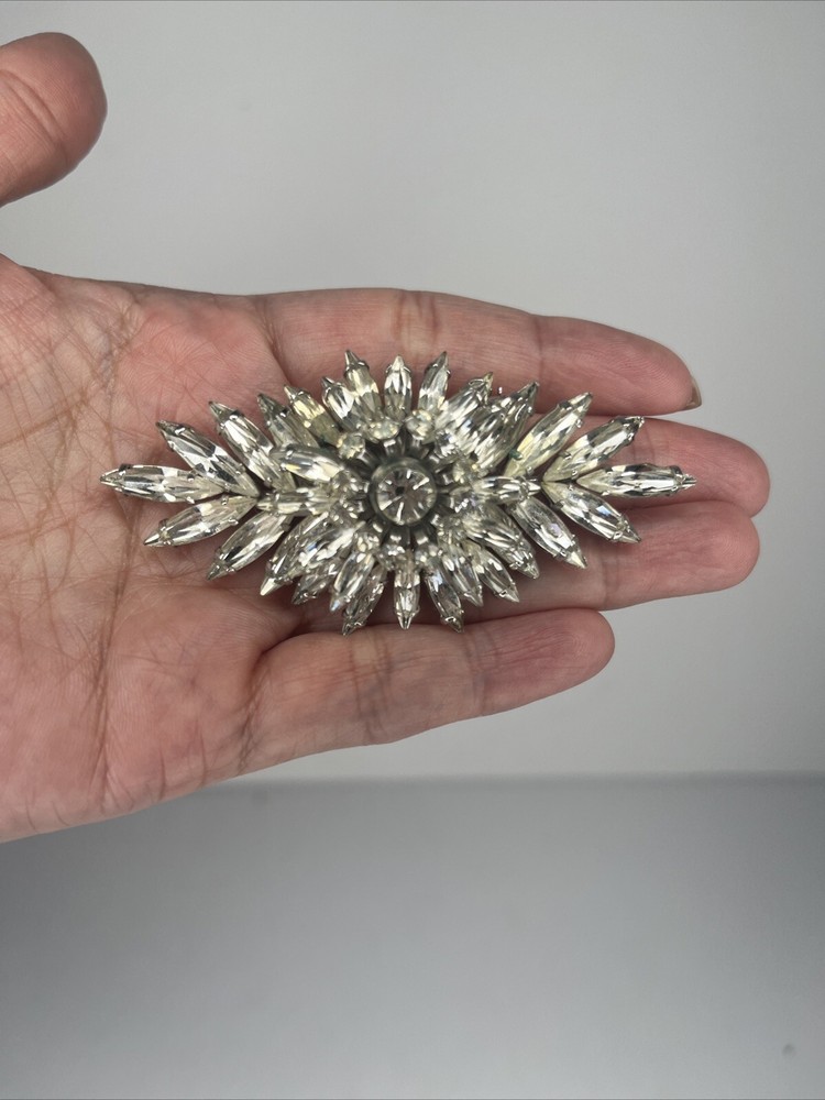 Jewel Crest Signed Brooch Vintage 1950s