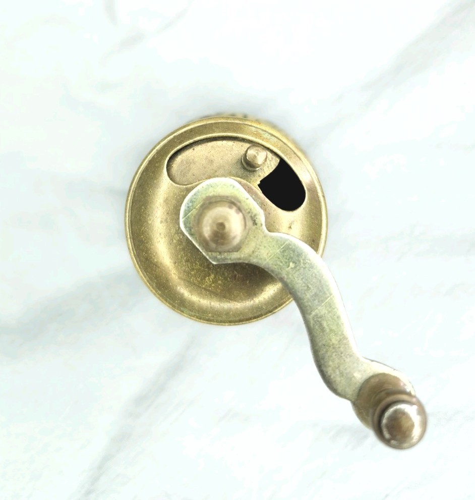 Antique Turkish Solid Brass Pepper Grinder Hand Engraved Spice Mill Working