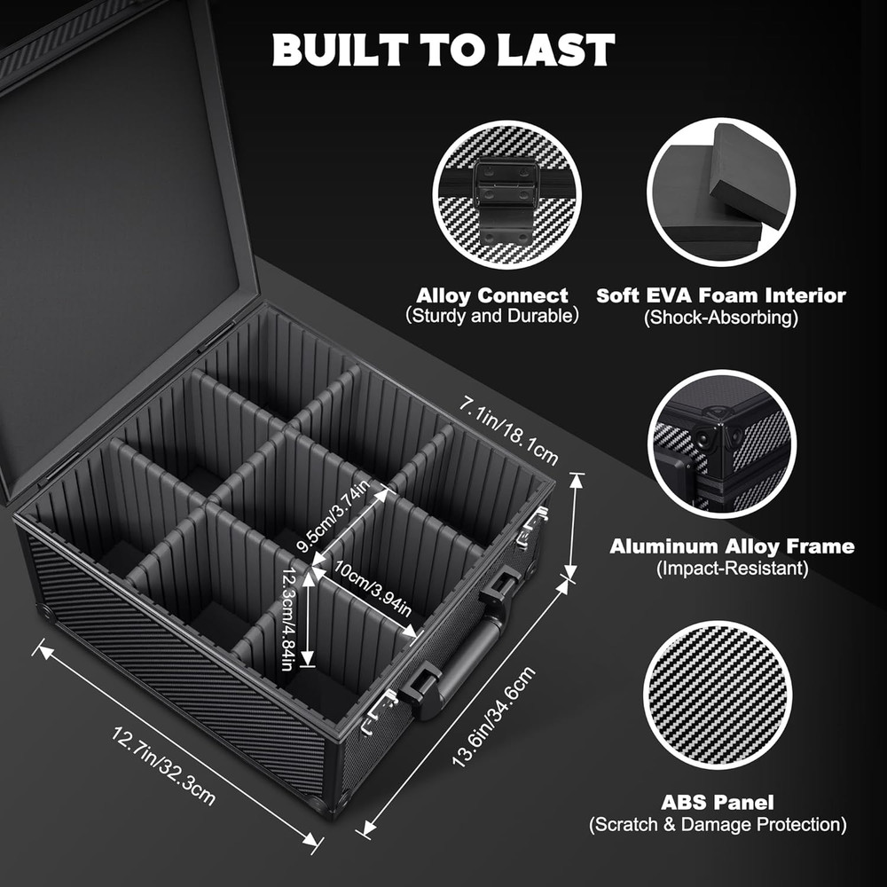 Graded Card Storage Box with Display Window for PSA/CGC Holder, TSA Combination