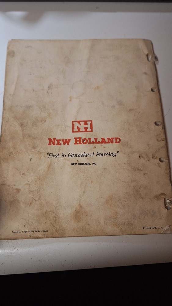 450 new holland mower manual