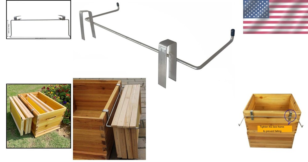 Stainless Steel Frame Holder for Beekeeping - Holds 3 Frames, Space-Saving Tool