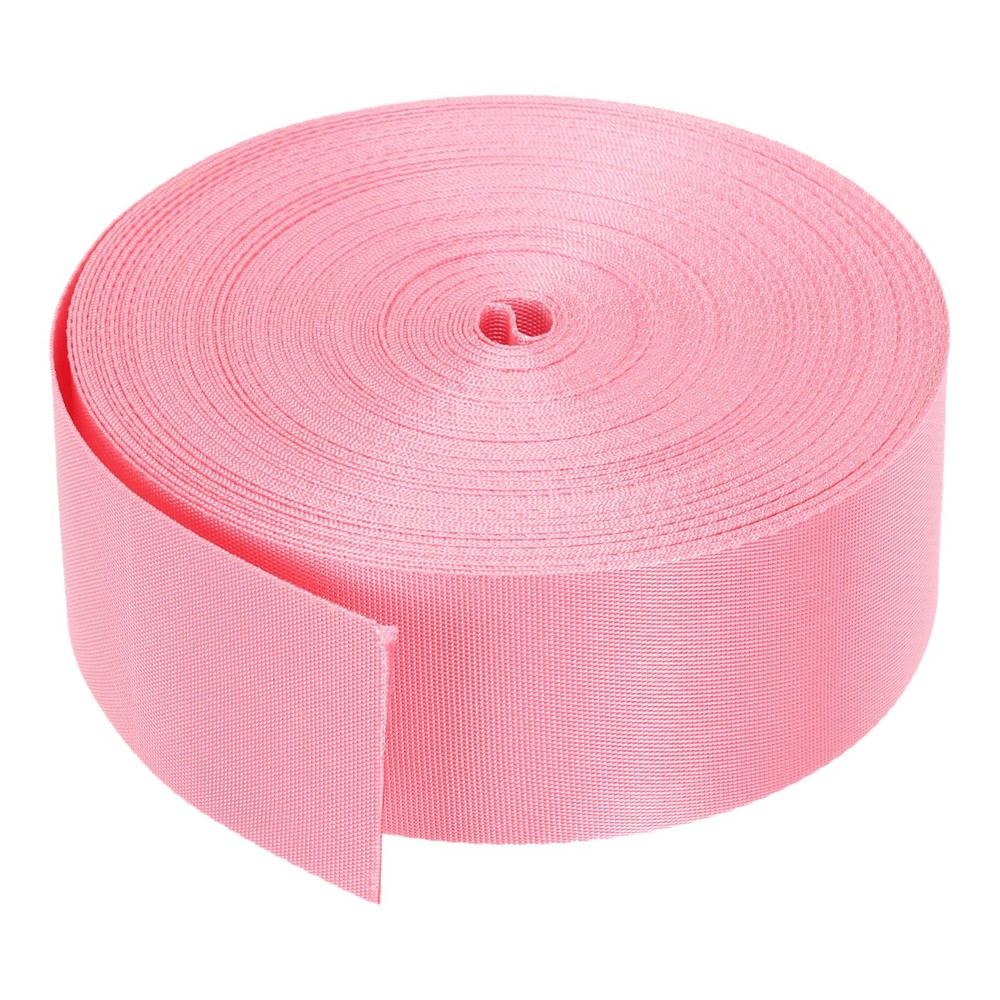Flat Nylon Webbing Strap 2 Inch 25 Yards Cherry Pink for Backpack