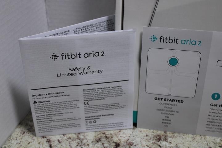 PRE-OWNED EUC Fitbit Aria 2 Wi-fi Smart Scale WHITE FB202