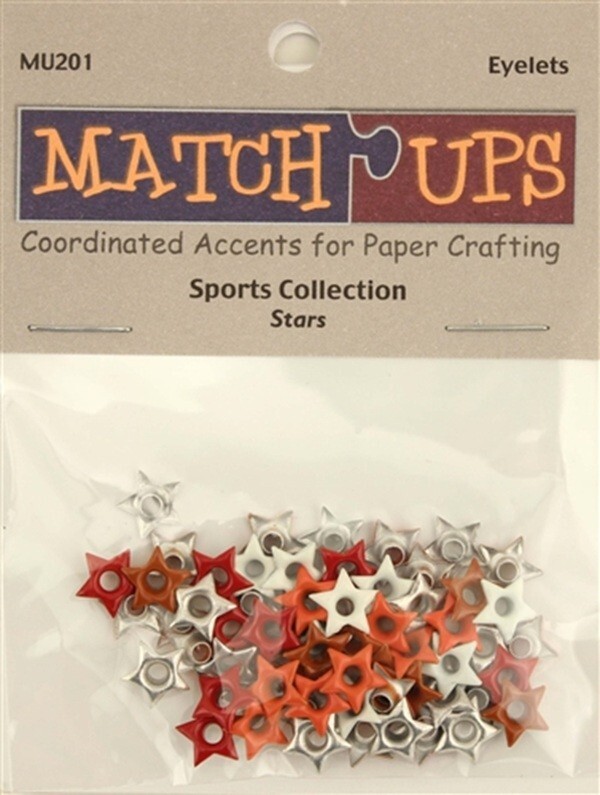 FALL STAR SCRAPBOOKING EYELETS EYELET OUTLET APPROX 49 PCS FALL COLORS
