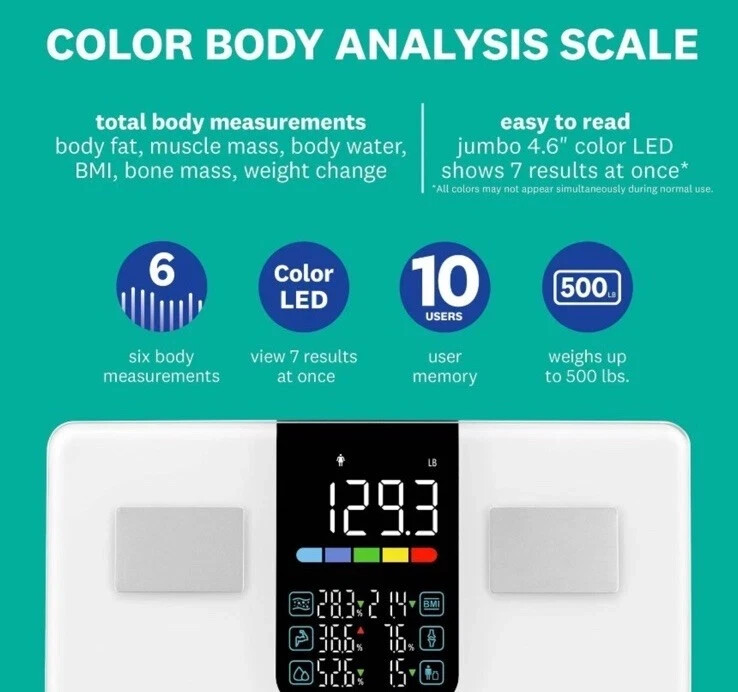 Weight Watchers Color Display Body Analysis Scale