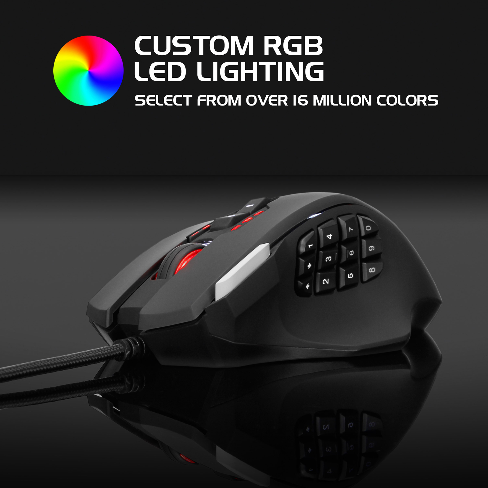 ENHANCE Theorem 2 MMO Gaming Mouse with 13 Programmable Side Buttons