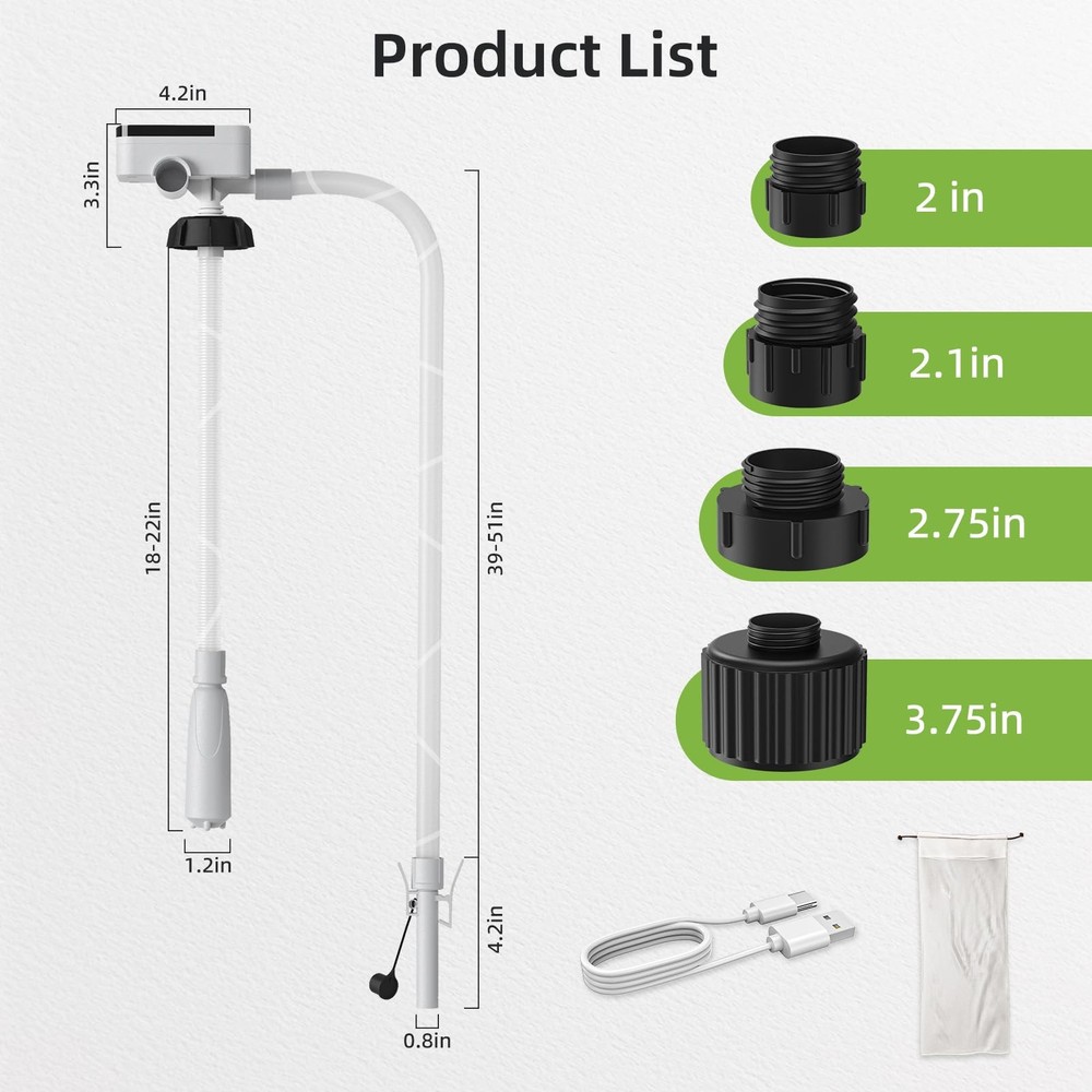 Automatic Fuel Transfer Pump, 3.2 Gallon per Min, includes 51'' fuel pump-us