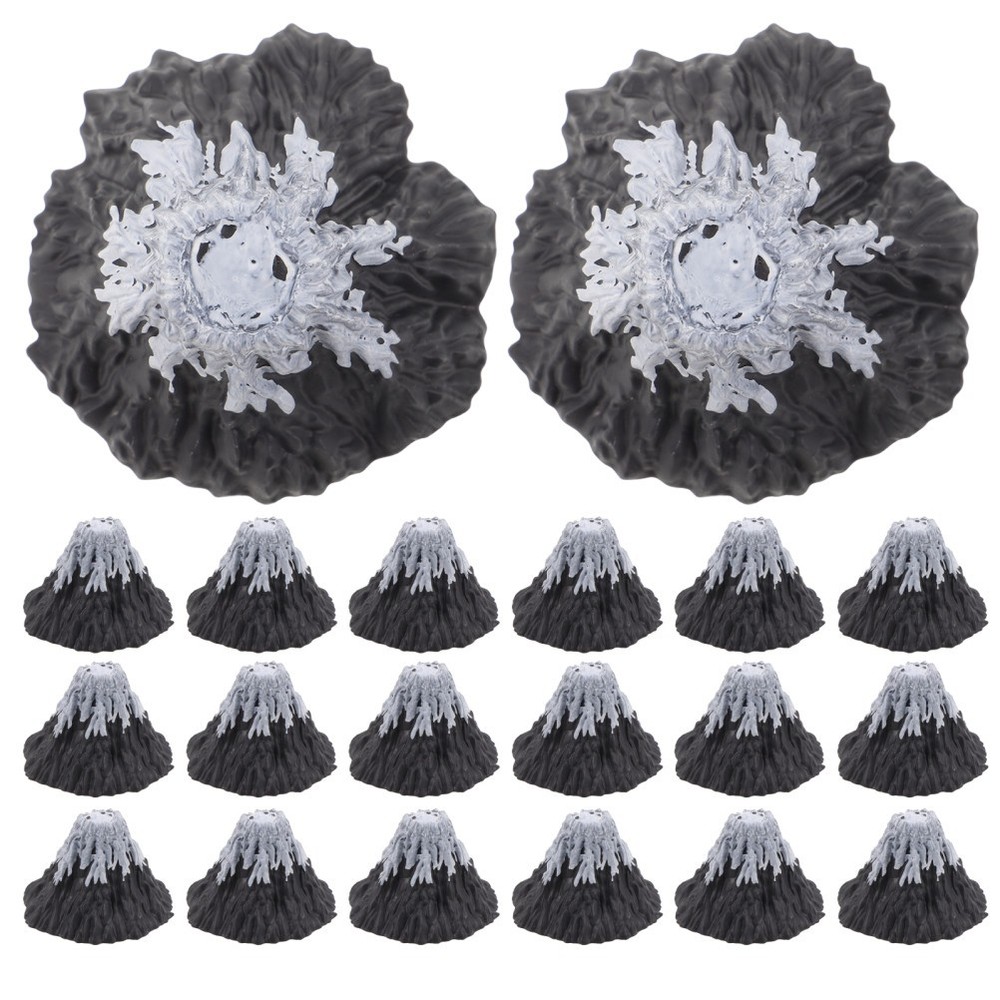 20 Pcs Simulated Snow Mountain Model Artificial Volcano Landscape