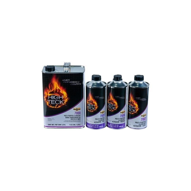 High Teck 7000 Clearcoat Multi-Purpose High Gloss Clear Gallon & Medium Hardener